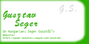 gusztav seger business card